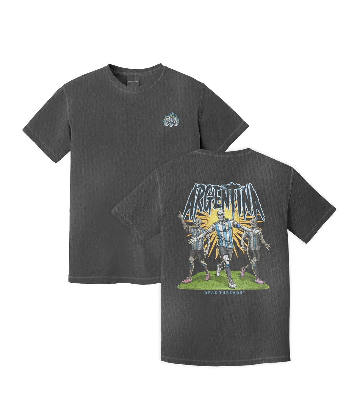 ARGENTINA SOCCER - “3 SKULL” PREMIUM T-SHIRT