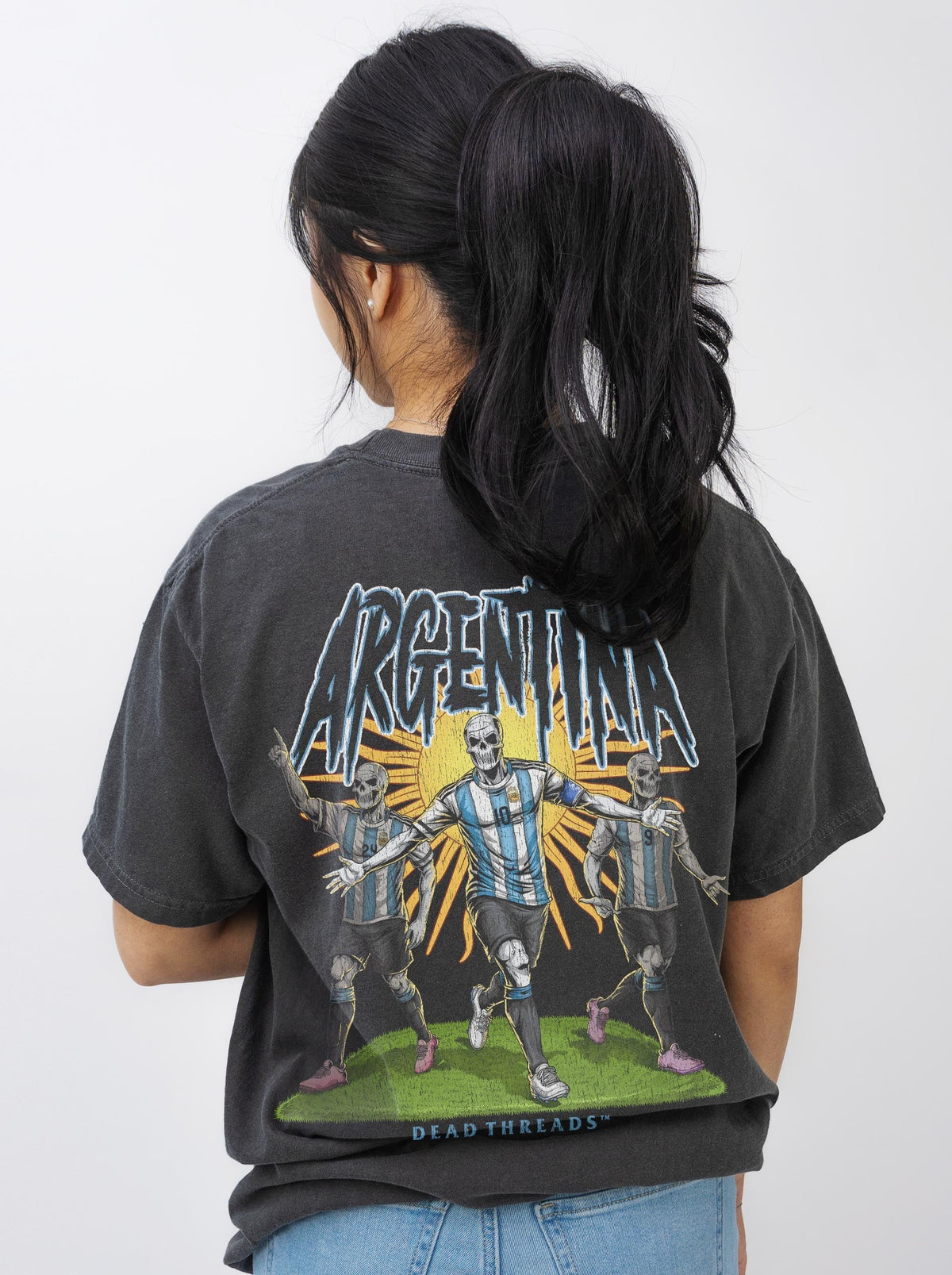 ARGENTINA SOCCER - “3 SKULL” PREMIUM T-SHIRT