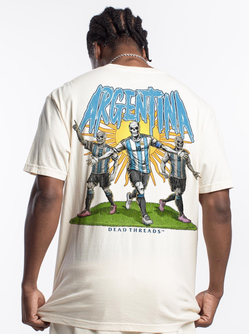 ARGENTINA SOCCER - “3 SKULL” PREMIUM T-SHIRT