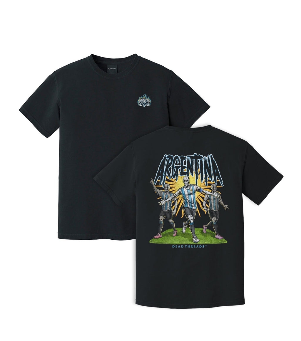 ARGENTINA SOCCER - “3 SKULL” PREMIUM T-SHIRT