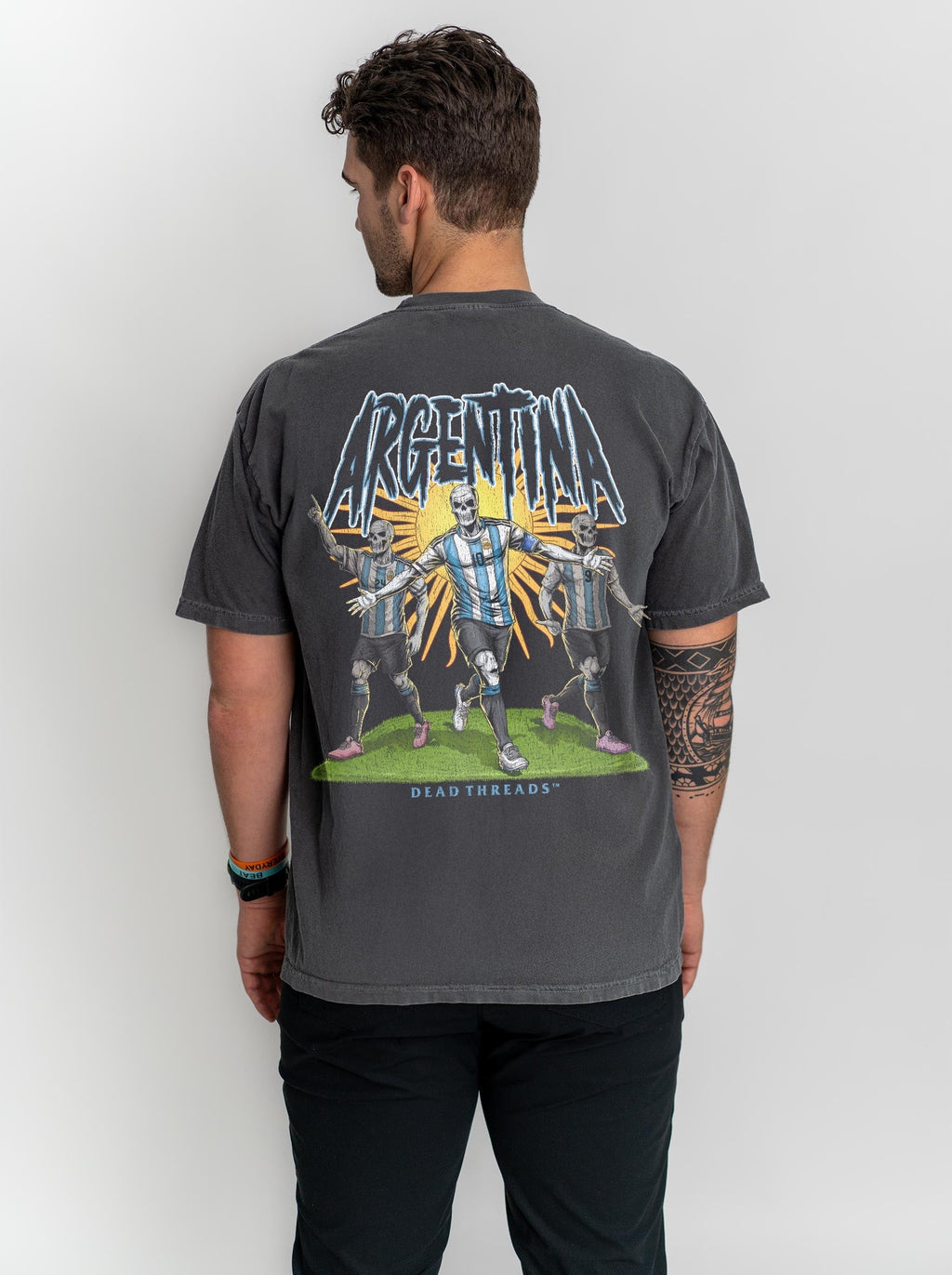 ARGENTINA SOCCER - “3 SKULL” PREMIUM T-SHIRT