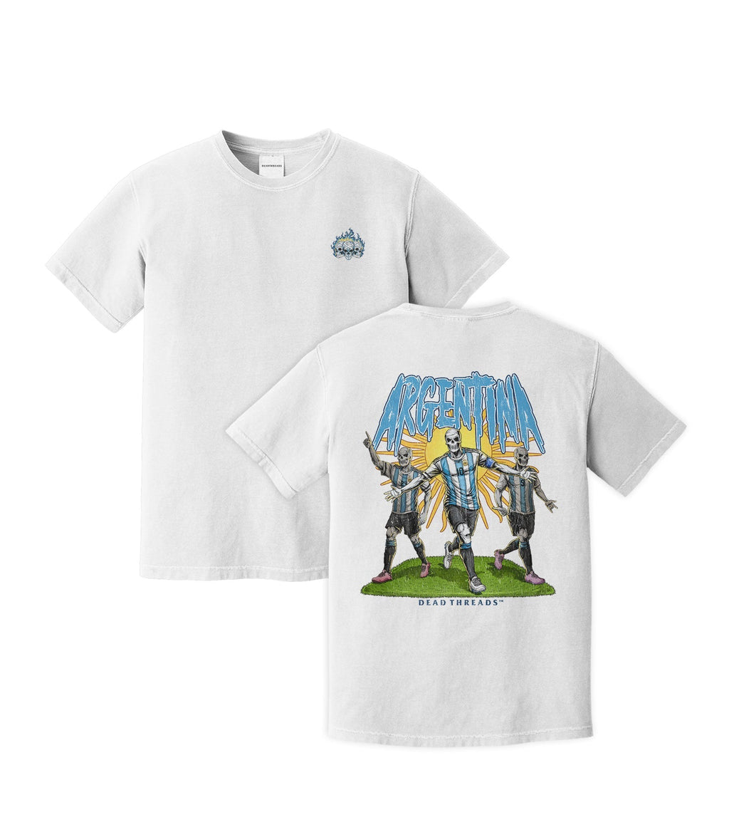 ARGENTINA SOCCER - “3 SKULL” PREMIUM T-SHIRT