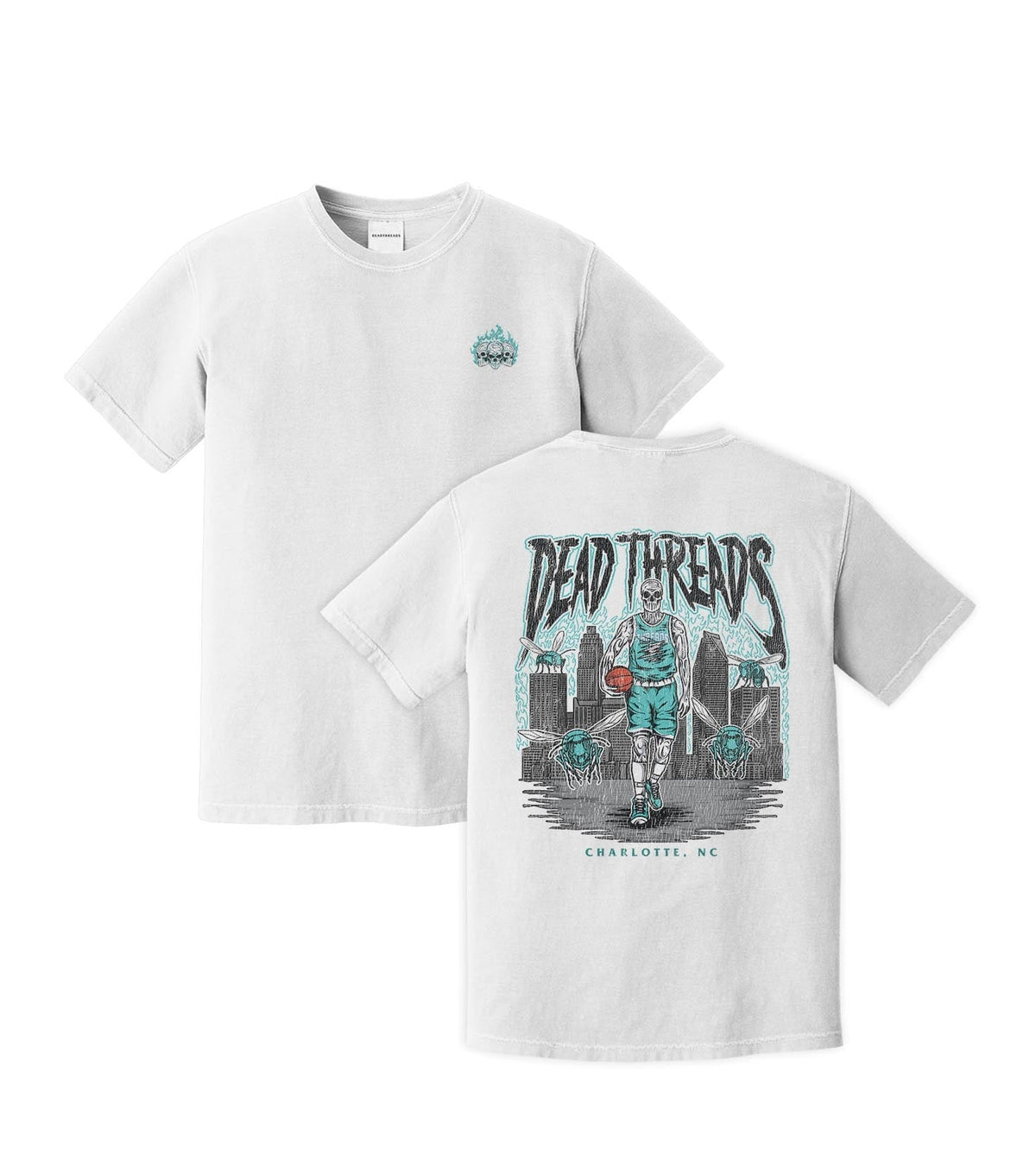 CHARLOTTE BASKETBALL - “3 SKULL” PREMIUM T-SHIRT product image 7