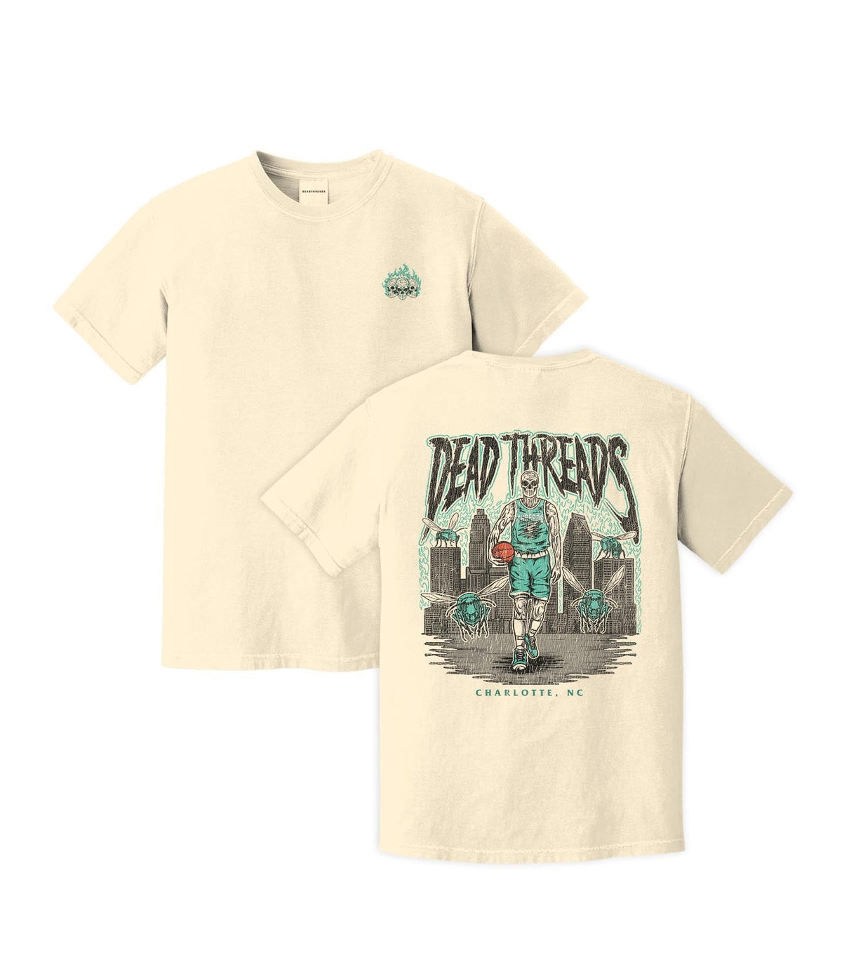 CHARLOTTE BASKETBALL - “3 SKULL” PREMIUM T-SHIRT product image 10