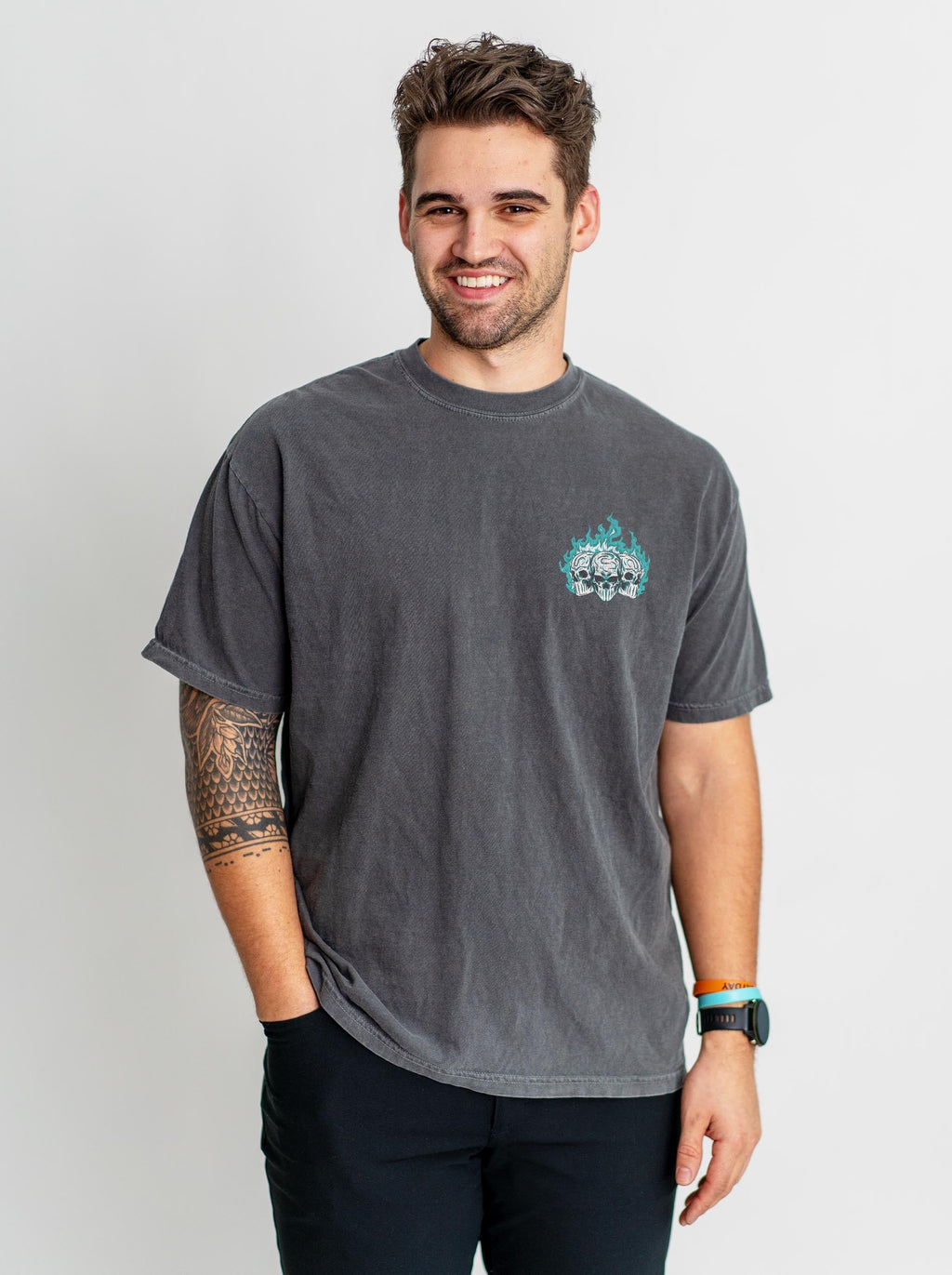 CHARLOTTE BASKETBALL - “3 SKULL” PREMIUM T-SHIRT product image 2