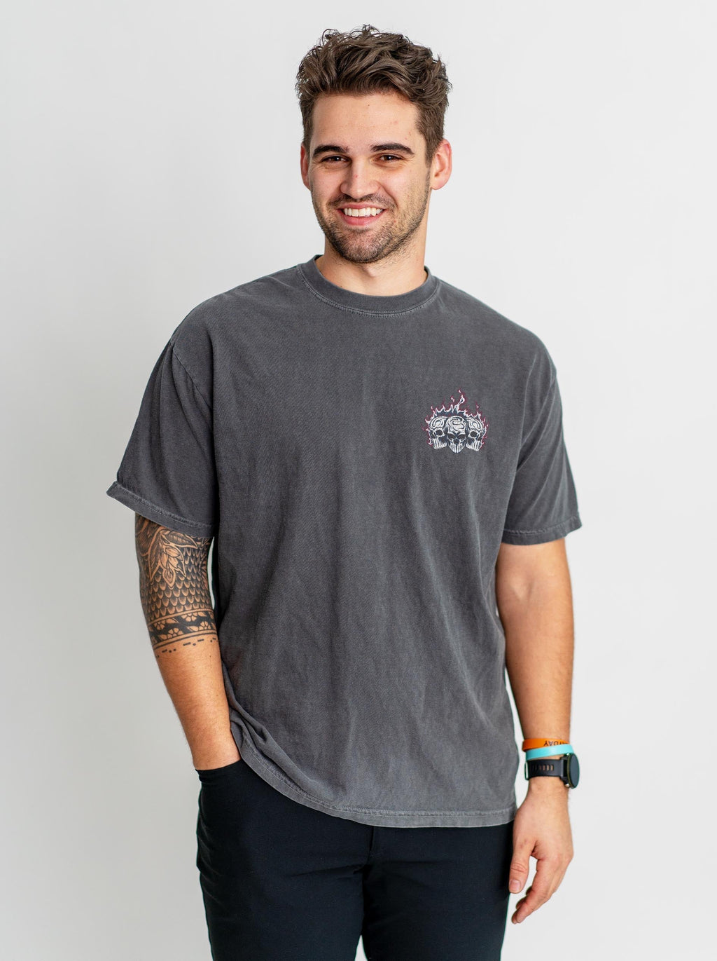 SPOKANE BASKETBALL - “3 SKULL” PREMIUM T-SHIRT product image 2